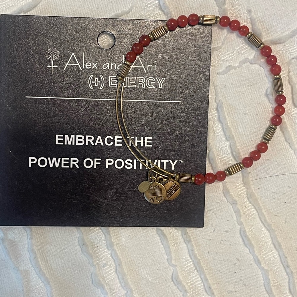 Alex and Ani Red beaded bangle